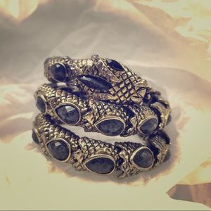 Vintage style embellished snake cuff 🐍